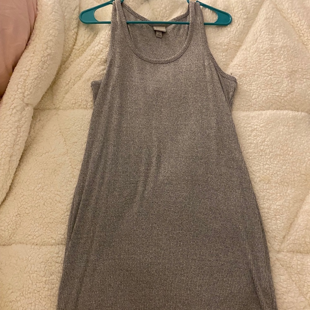 Grey sweater dress